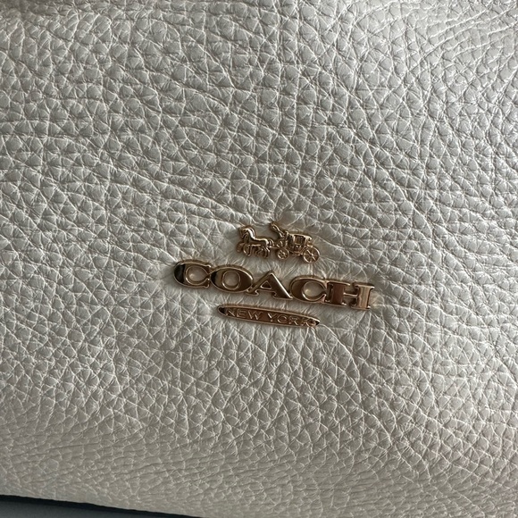 Coach Women's Cream, Tan, and Black Shoulder Bag - Picture 11 of 11